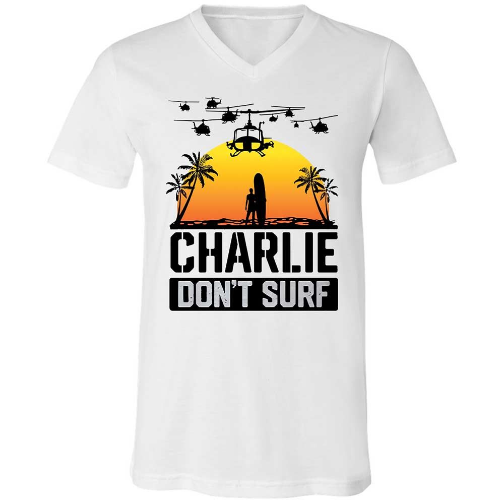 Unisex V-Neck T-Shirt - D6PE4LBV - White - 1