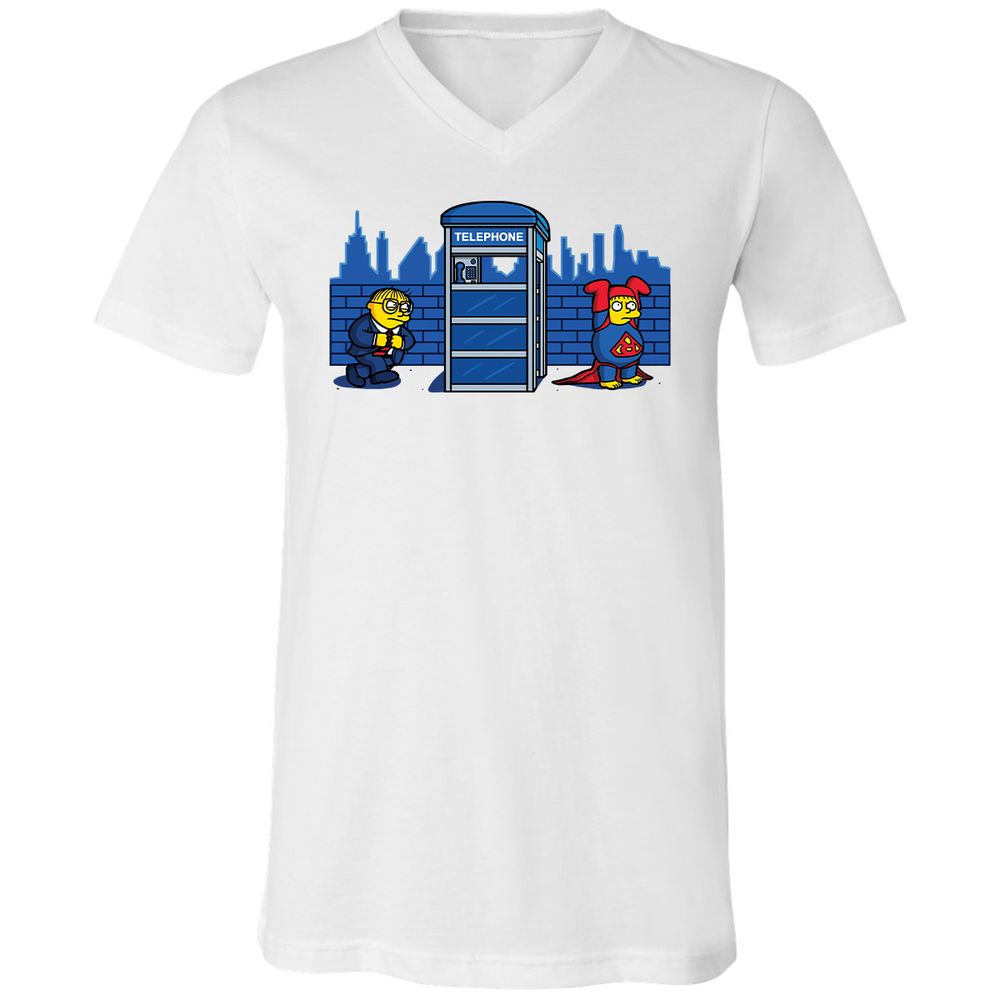 Unisex V-Neck T-Shirt - Z2DDQ5UV - White - 1