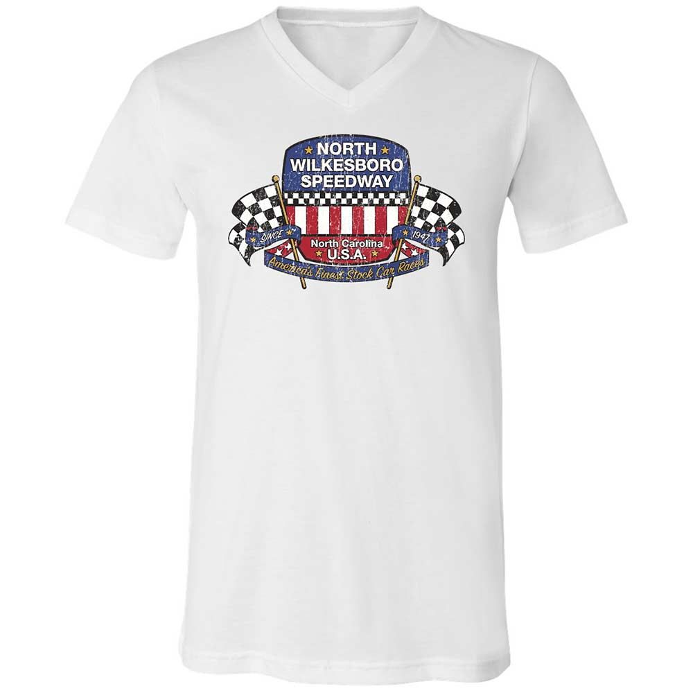 Unisex V-Neck T-Shirt - 8GCRQ53Y - White - 1