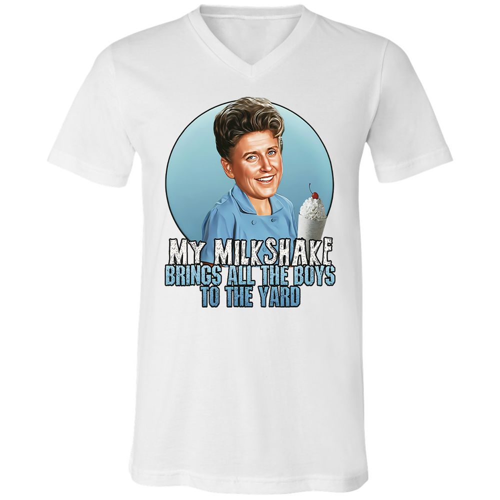 Unisex V-Neck T-Shirt - V8JW2LPR - White - 1