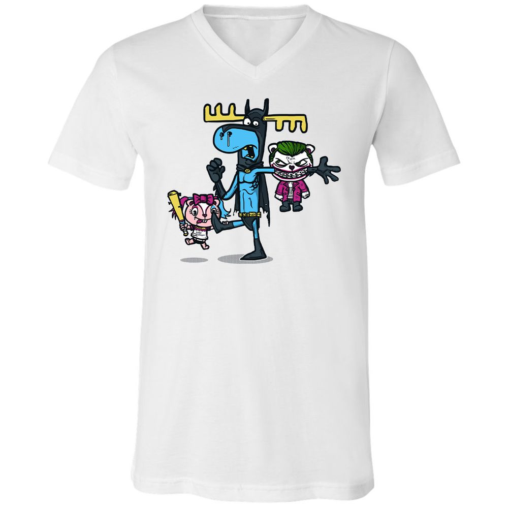 Unisex V-Neck T-Shirt - GXGN7ZFL - White - 1