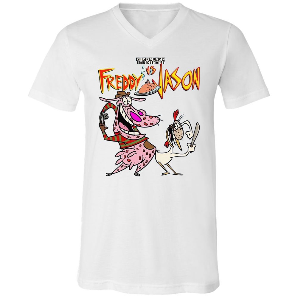 Unisex V-Neck T-Shirt - 1PNYXVFX - White - 1