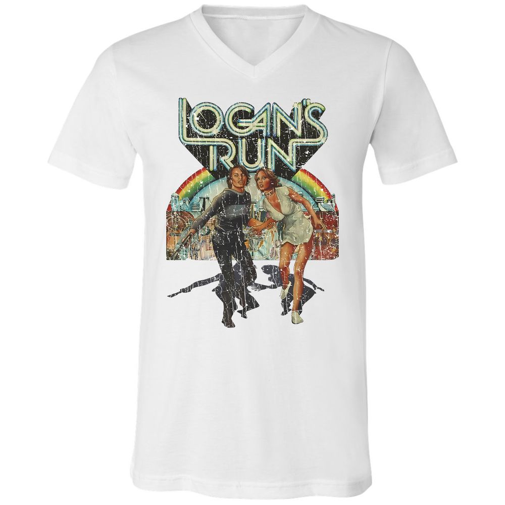 Unisex V-Neck T-Shirt - KLQMU9VX - White - 1