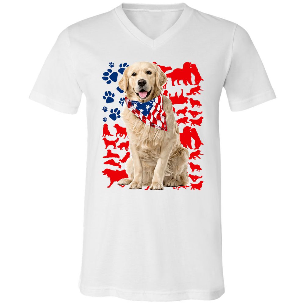 Unisex V-Neck T-Shirt - JPNXMRY6 - White - 1