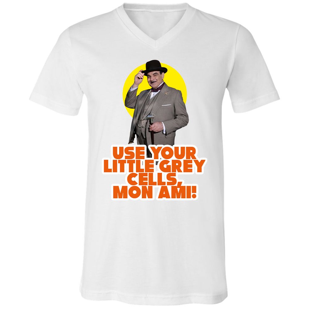 Unisex V-Neck T-Shirt - BKF9Z4MQ - White - 1