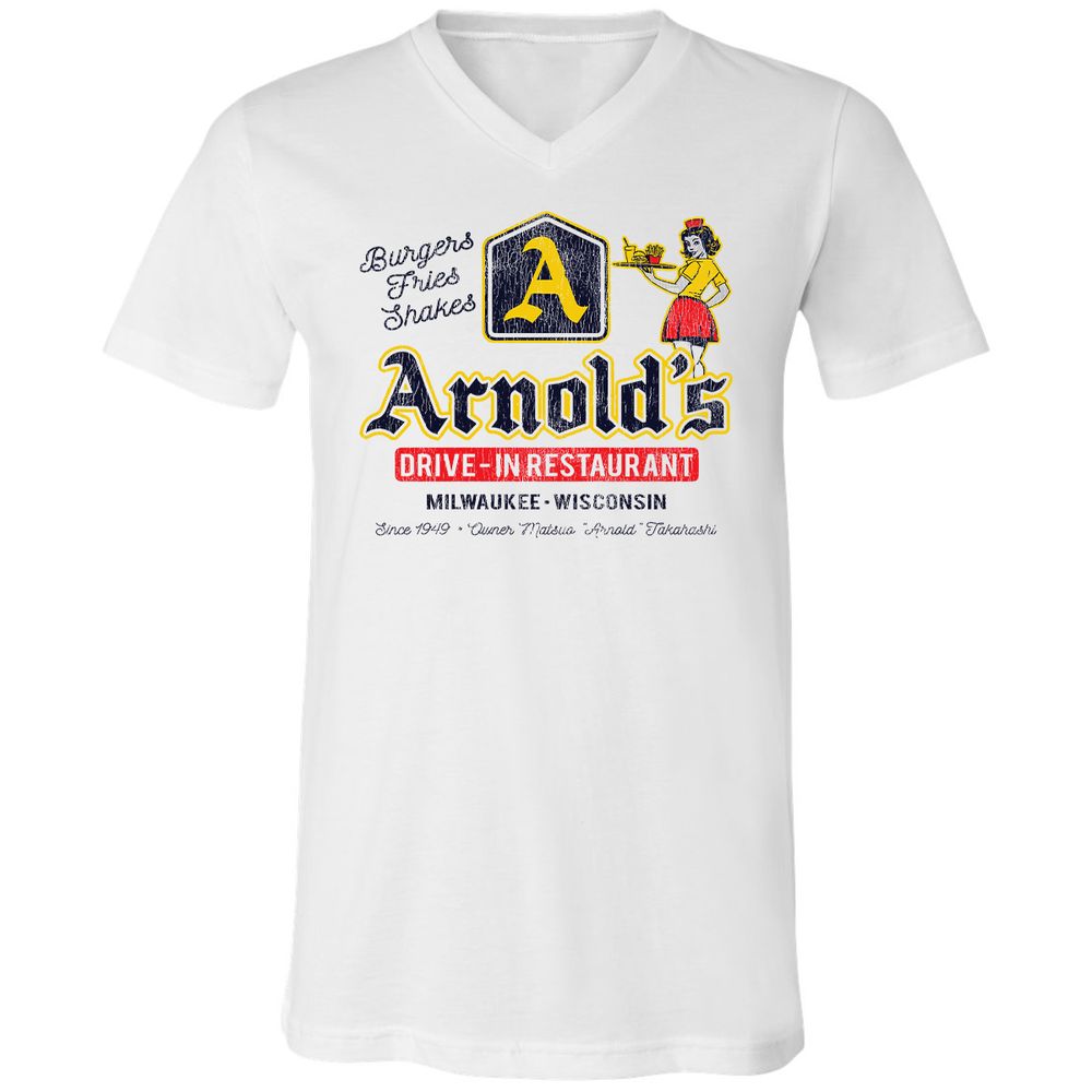 Unisex V-Neck T-Shirt - 3LLJ8Q63 - White - 1