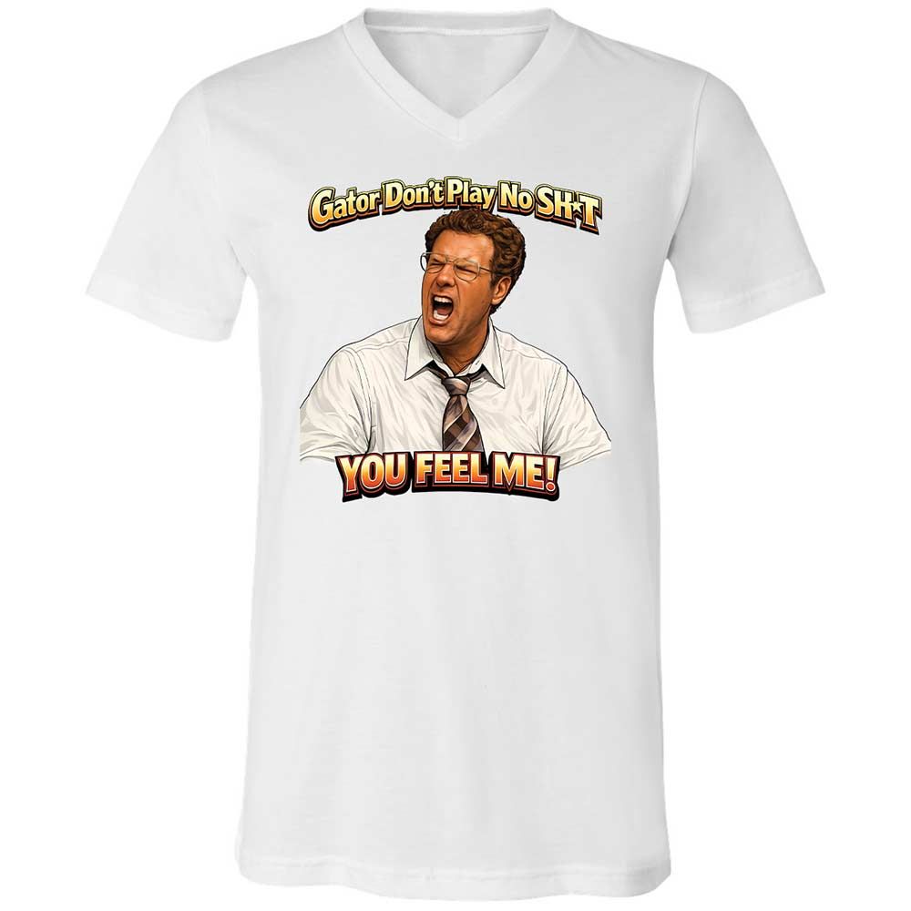 Unisex V-Neck T-Shirt - Z3CKYTBE - White - 1