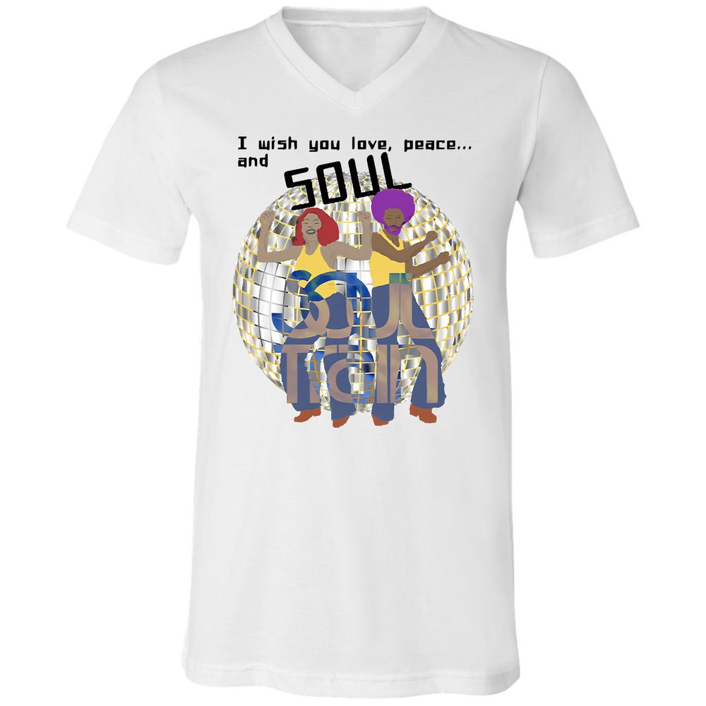 Unisex V-Neck T-Shirt - MTVVW1AJ - White - 1
