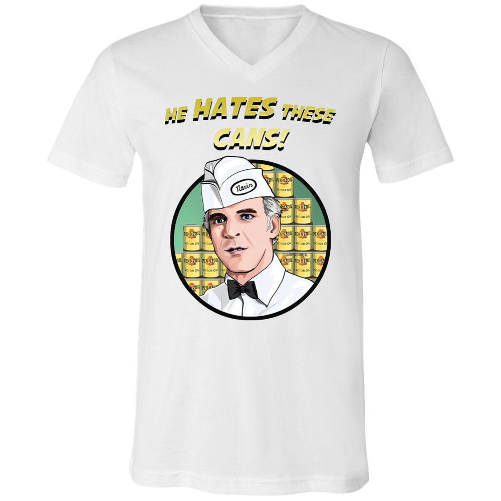 Unisex V-Neck T-Shirt - JFVSEY6M - White - 1