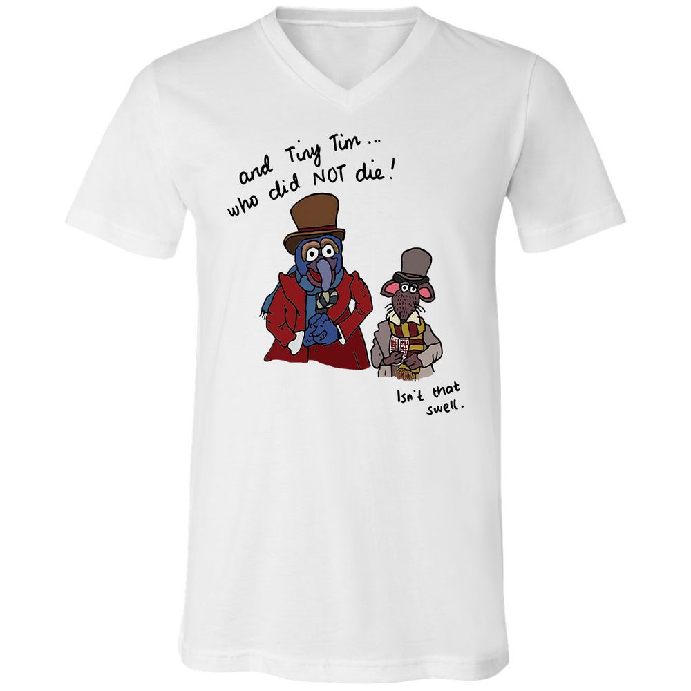 Unisex V-Neck T-Shirt - TE8GW164 - White - 1
