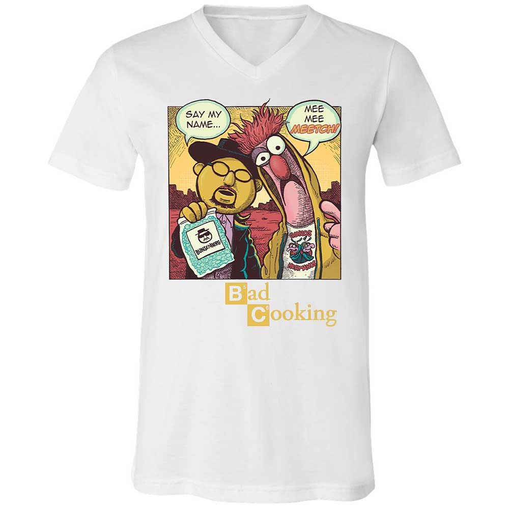 Unisex V-Neck T-Shirt - S8NCHHR7 - White - 1