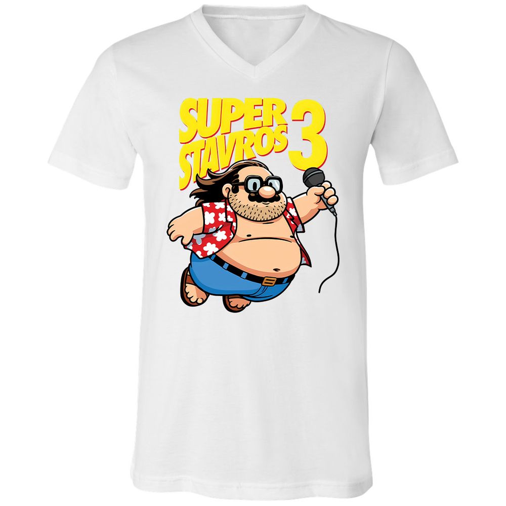 Unisex V-Neck T-Shirt - 5S5ELTRJ - White - 1
