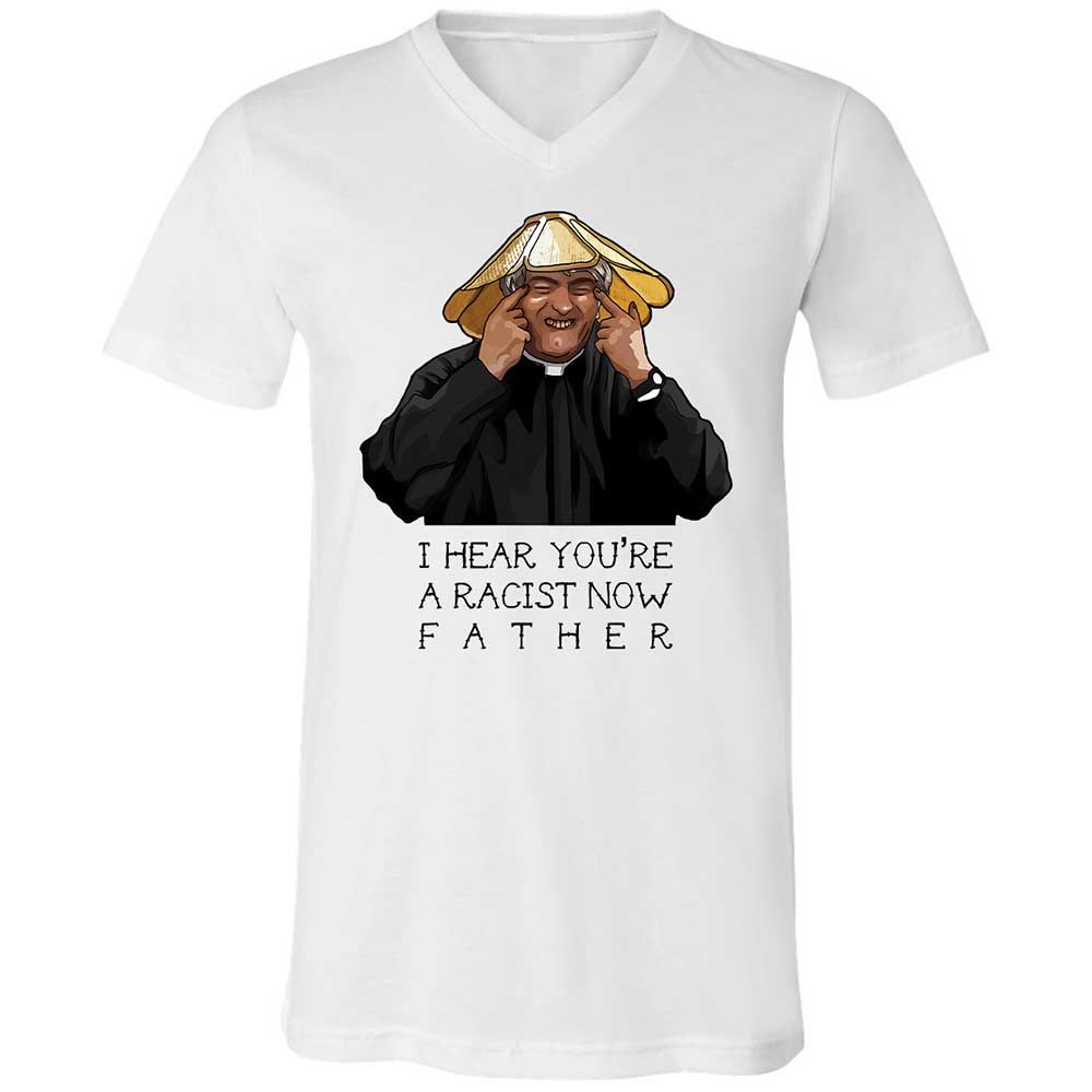 Unisex V-Neck T-Shirt - VPAZ8UAH - White - 1