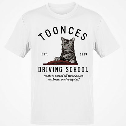 Funny Cat Driving School - White - 1