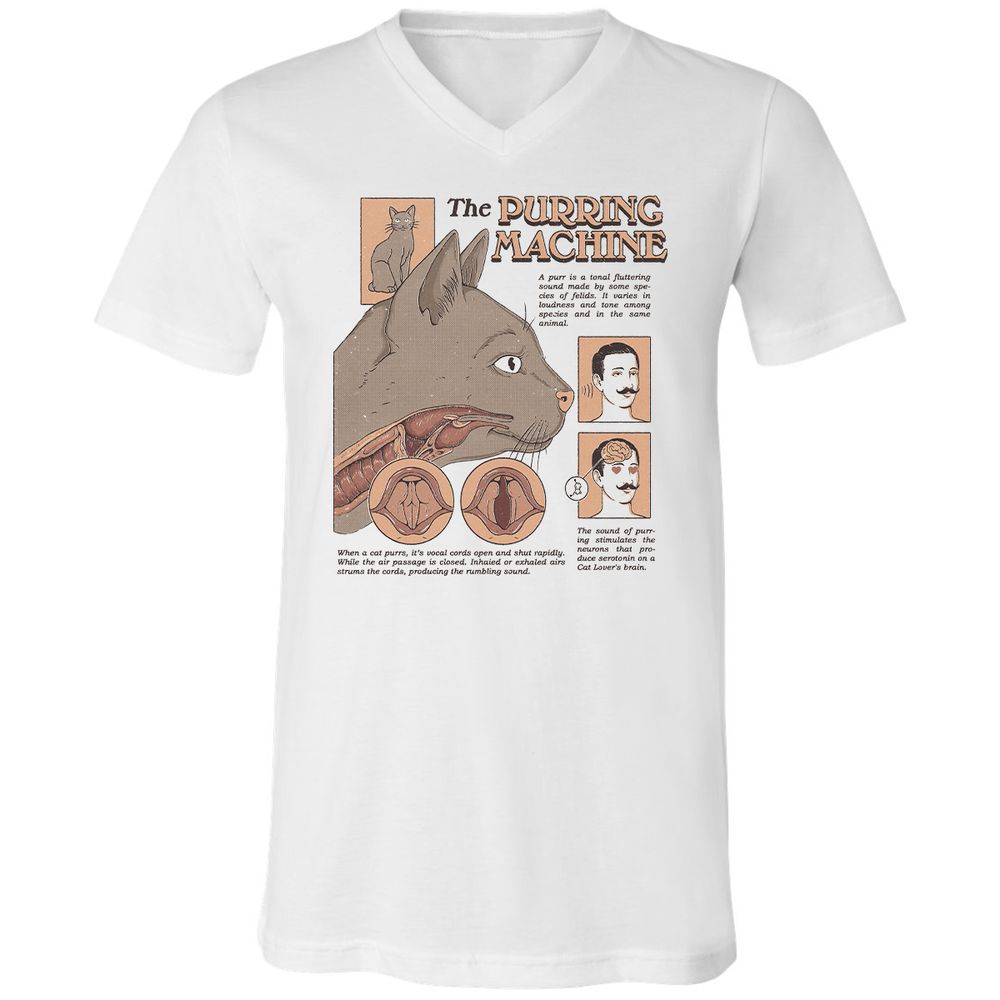 Unisex V-Neck T-Shirt - DJ8JTFLH - White - 1