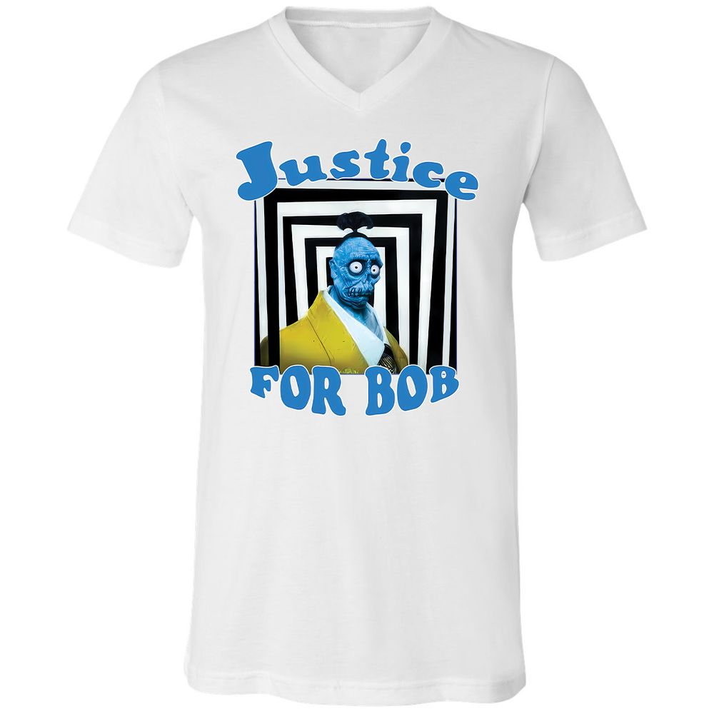 Unisex V-Neck T-Shirt - LAD5XWSS - White - 1