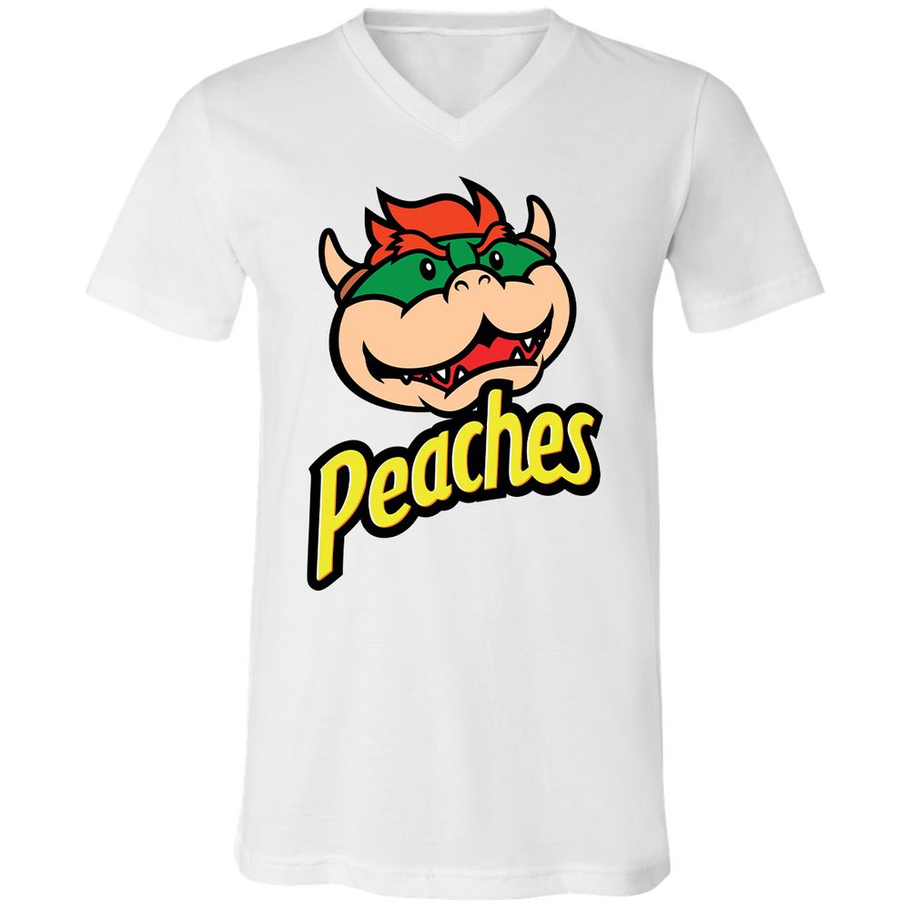 Unisex V-Neck T-Shirt - NE9RVFNF - White - 1