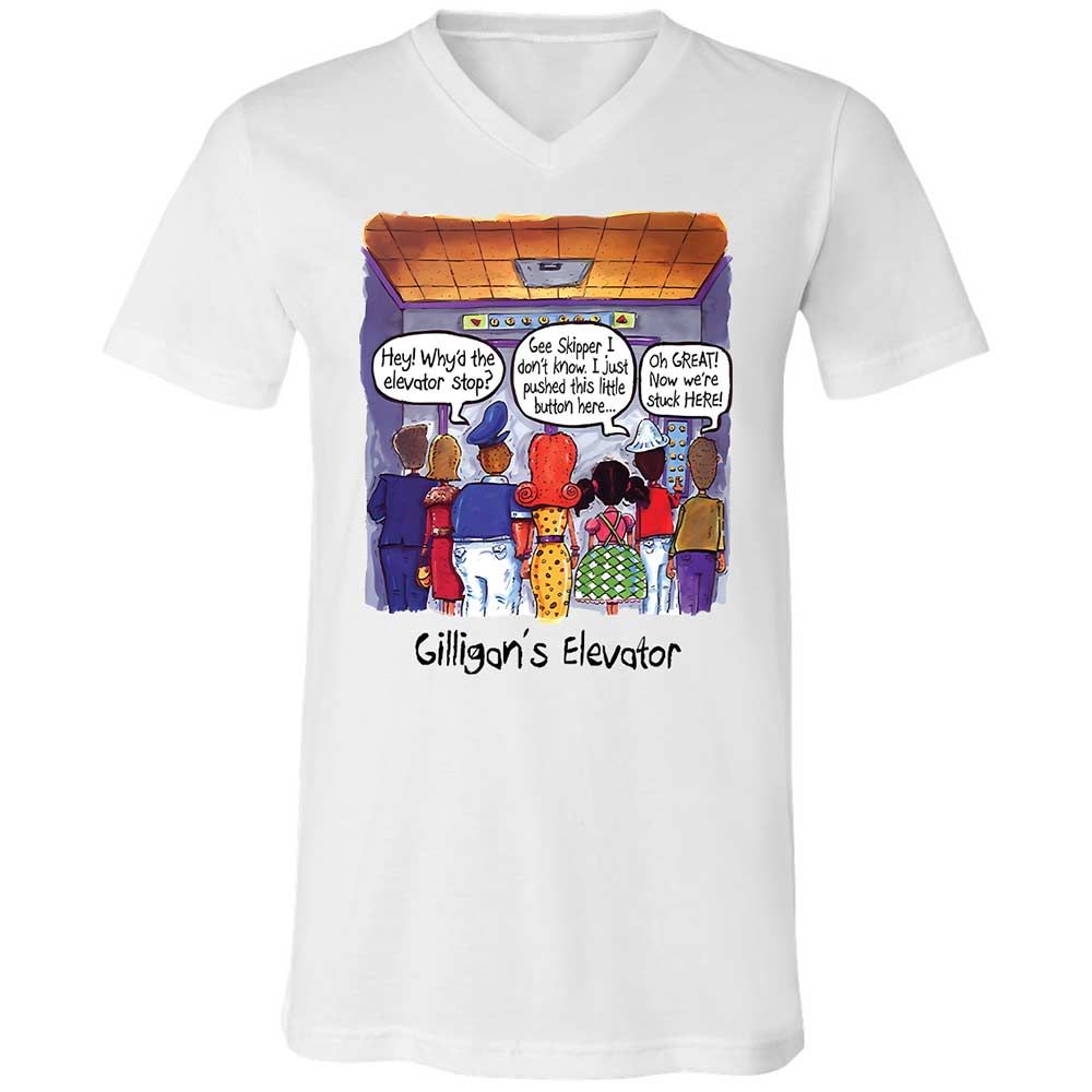 Unisex V-Neck T-Shirt - 2LAMZU2D - White - 1