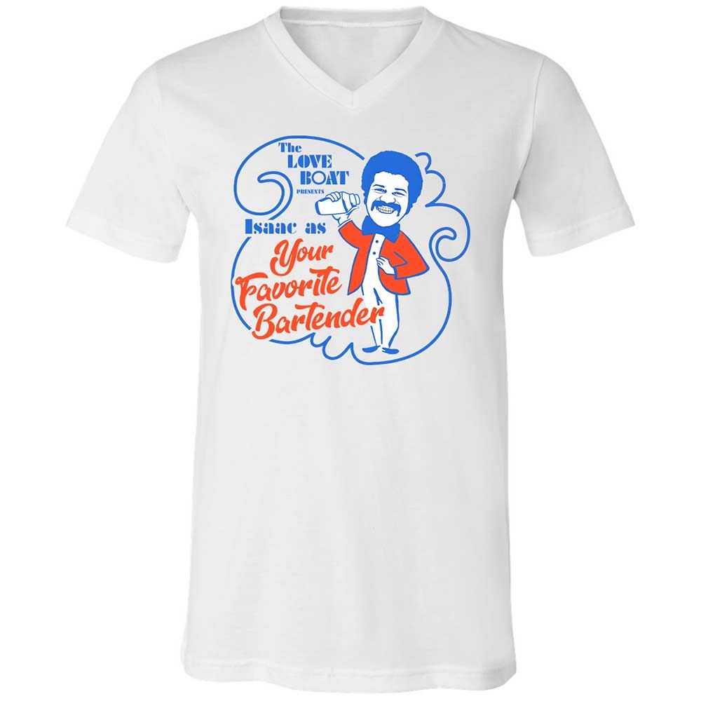 Unisex V-Neck T-Shirt - UEEKNUDB - White - 1