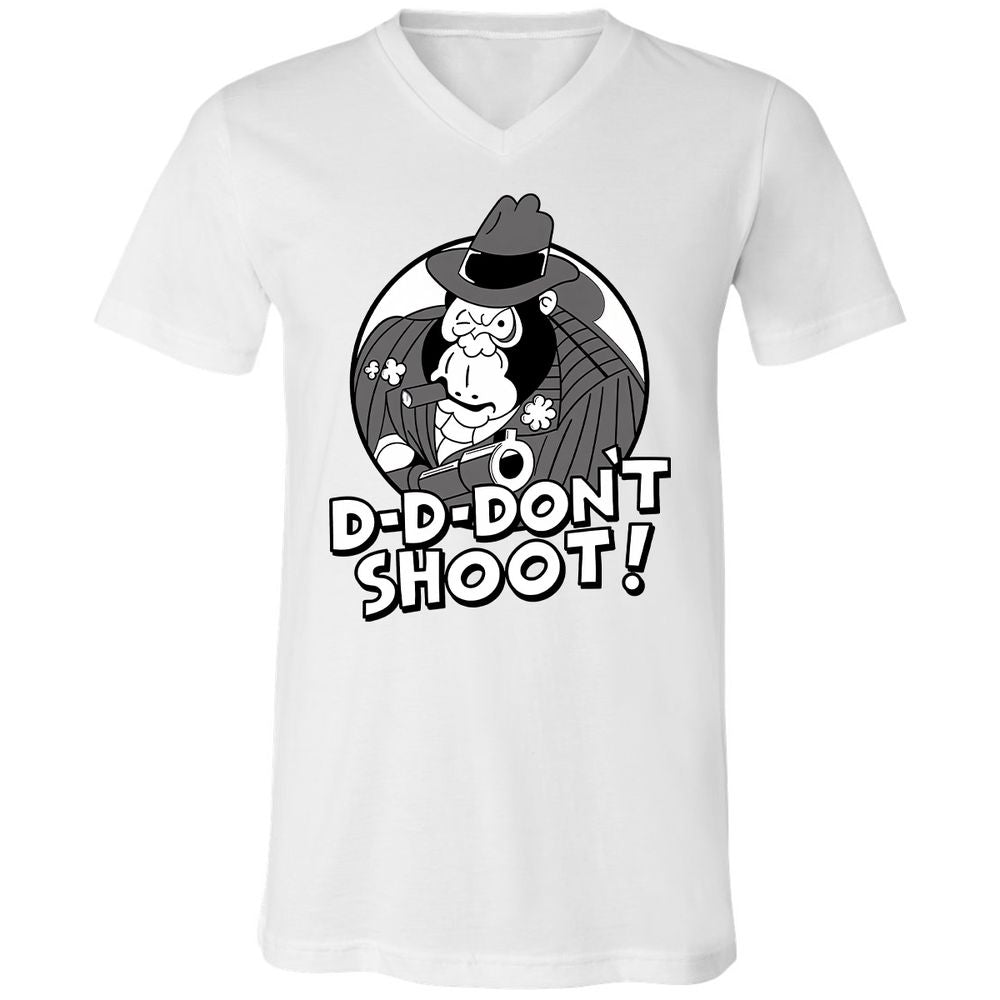 Unisex V-Neck T-Shirt - 822R21XH - White - 1