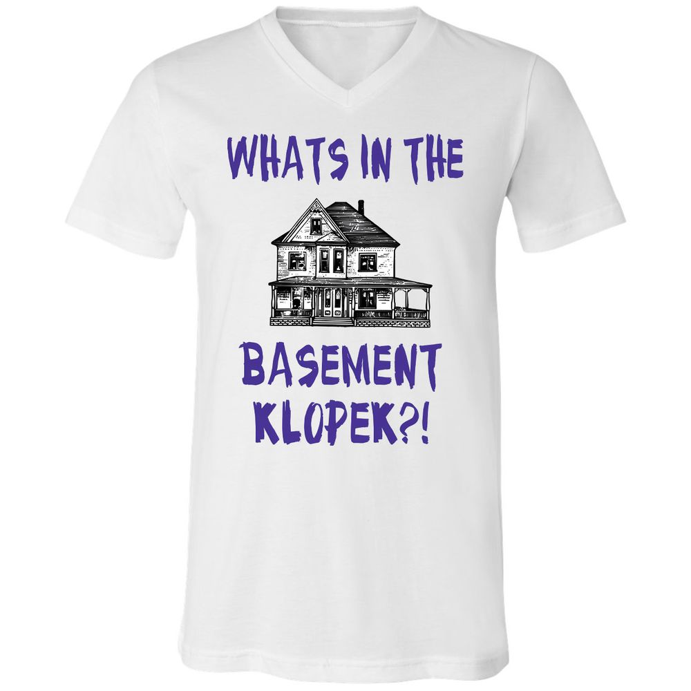 Unisex V-Neck T-Shirt - Y2TJ7UKW - White - 1
