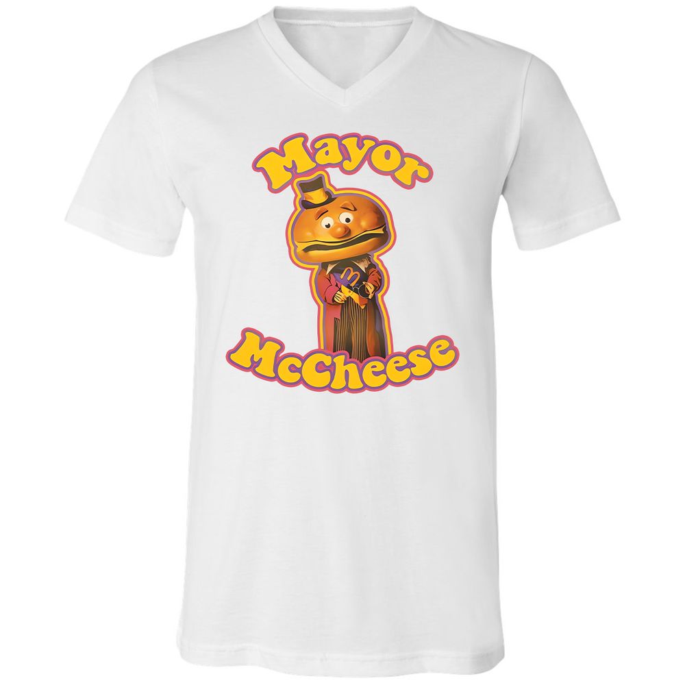 Unisex V-Neck T-Shirt - D6SH3Z31 - White - 1