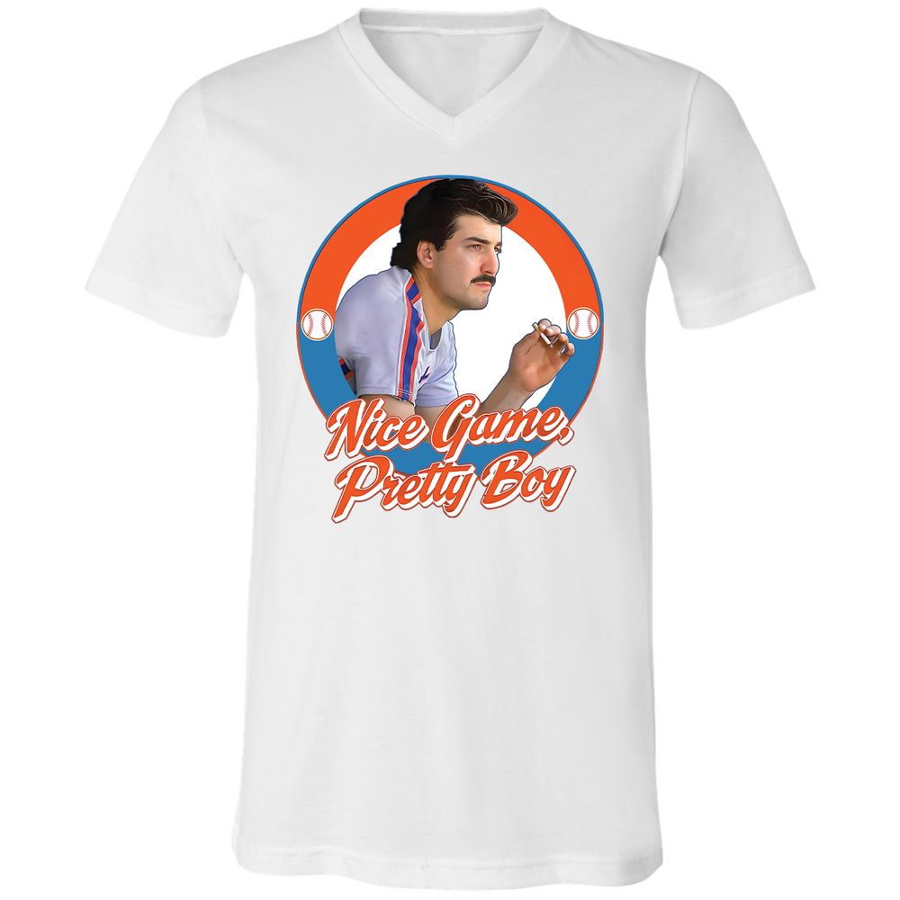 Unisex V-Neck T-Shirt - 3TDPR7XC - White - 1