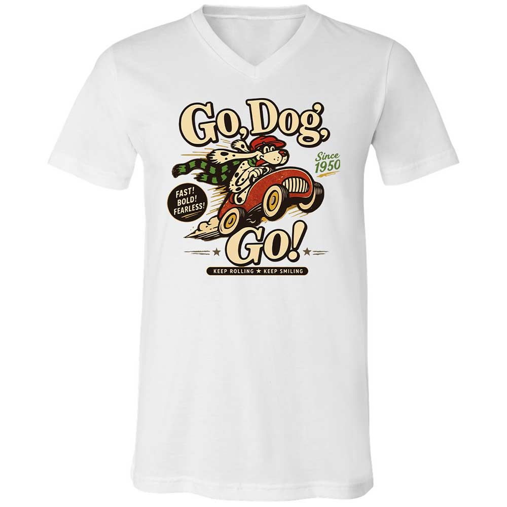 Unisex V-Neck T-Shirt - L5GDX3KP - White - 1