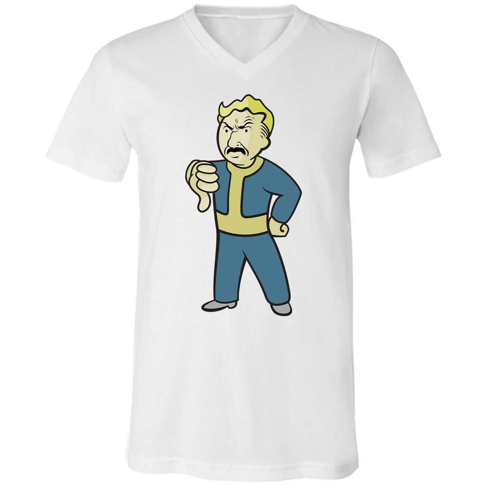 Unisex V-Neck T-Shirt - FAE1TUGU - White - 1
