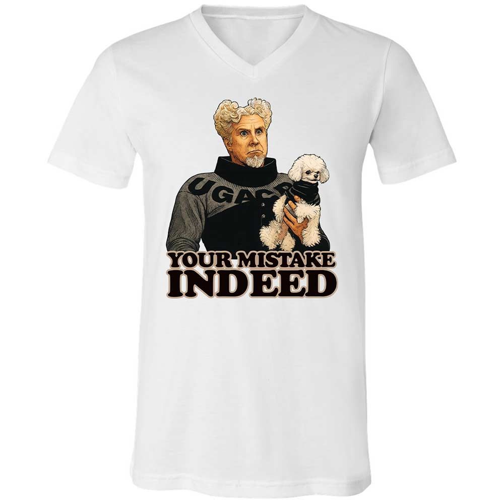 Unisex V-Neck T-Shirt - R2H6GNGE - White - 1