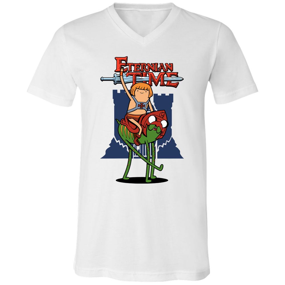 Unisex V-Neck T-Shirt - 4HASWWVM - White - 1