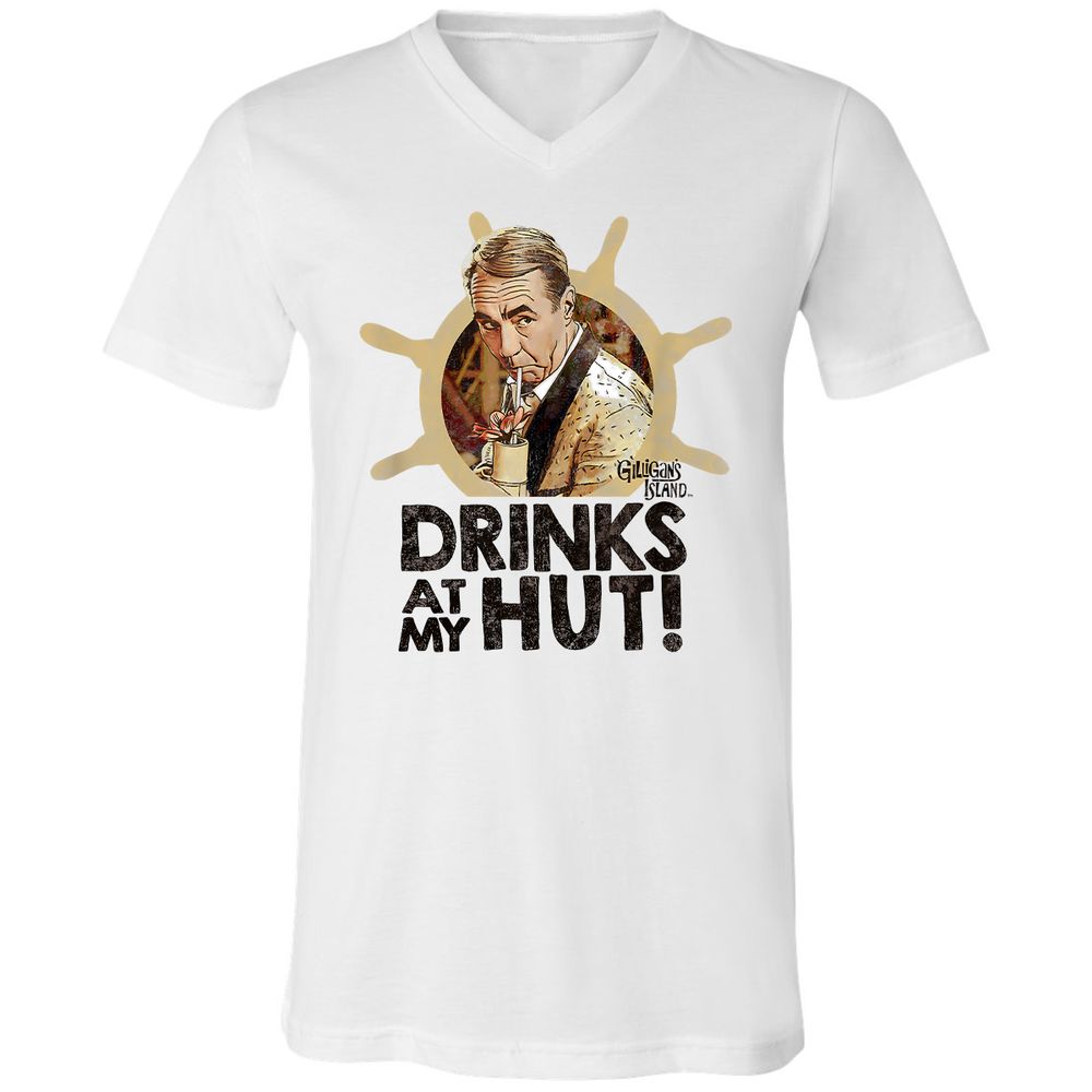 Unisex V-Neck T-Shirt - UD14M7TF - White - 1