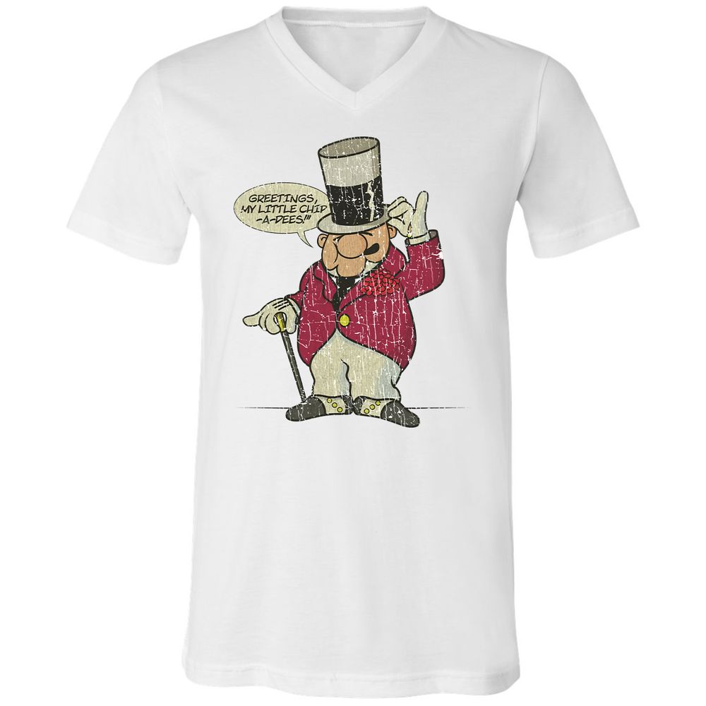 Unisex V-Neck T-Shirt - YZZ1PWQL - White - 1