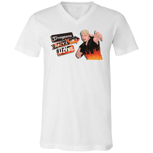 Unisex V-Neck T-Shirt - V1EP46GY - White - 1