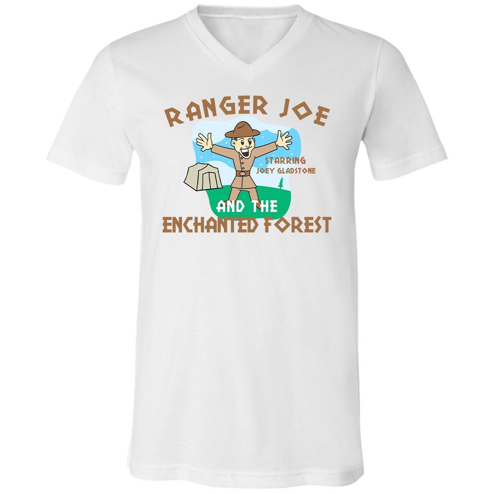 Unisex V-Neck T-Shirt - 2WXWT9WG - White - 1