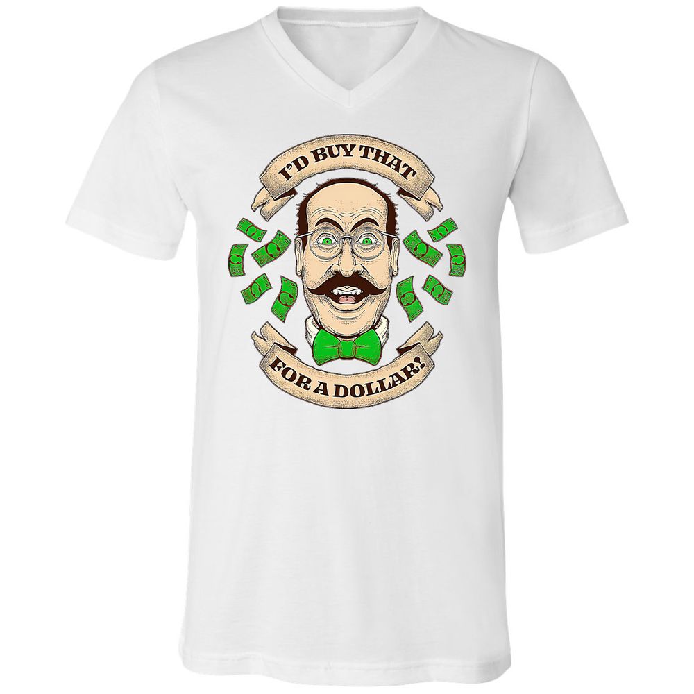 Unisex V-Neck T-Shirt - P1CV6JLN - White - 1