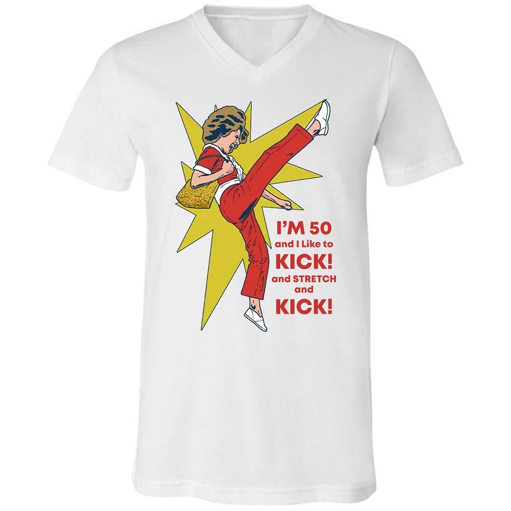 Unisex V-Neck T-Shirt - 4TNNU7HN - White - 1