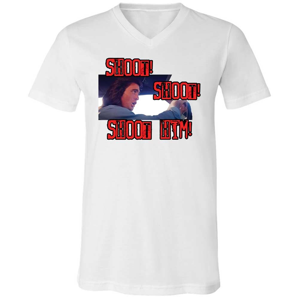 Unisex V-Neck T-Shirt - V51U6G3Y - White - 1
