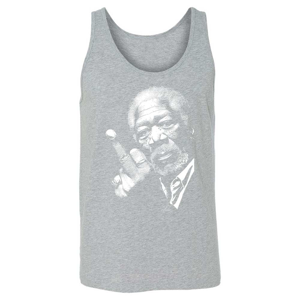 Morgan Freeman middle finger - Athletic Heather - 10
