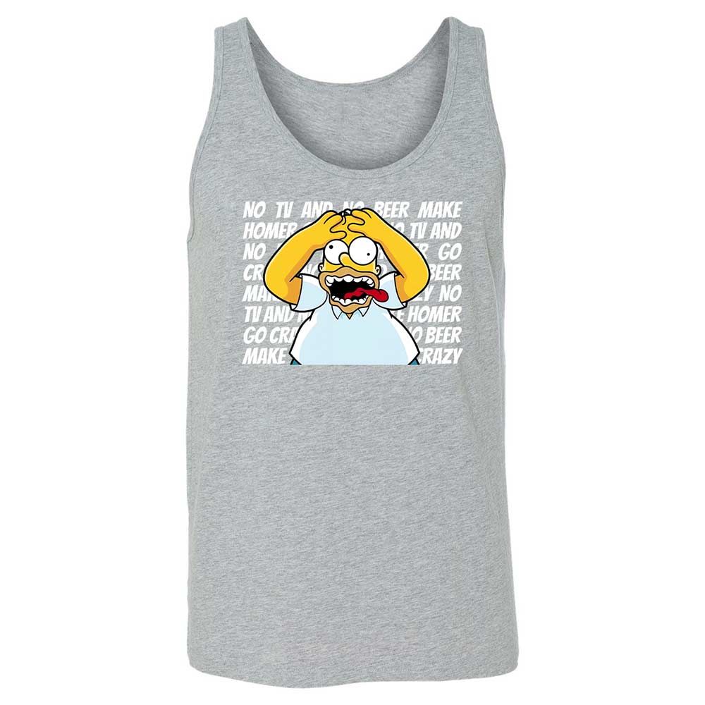 No TV and No Beer Make Homer Go Crazy - Athletic Heather - 10