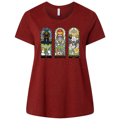 Ladies Curvy Jersey - ETBQ64FU - Cardinal - 10