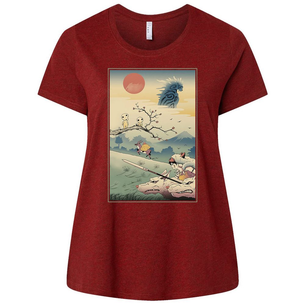 Ladies Curvy Jersey - QG4HWF9M - Cardinal - 10