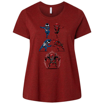 Ladies Curvy Jersey - N7AZE5YT - Cardinal - 10