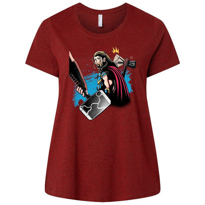 Ladies Curvy Jersey - CNHQ9FK3 - Cardinal - 10