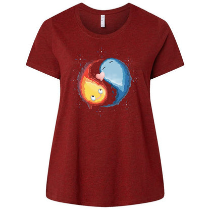 Ladies Curvy Jersey - LQWNEQXA - Cardinal - 10