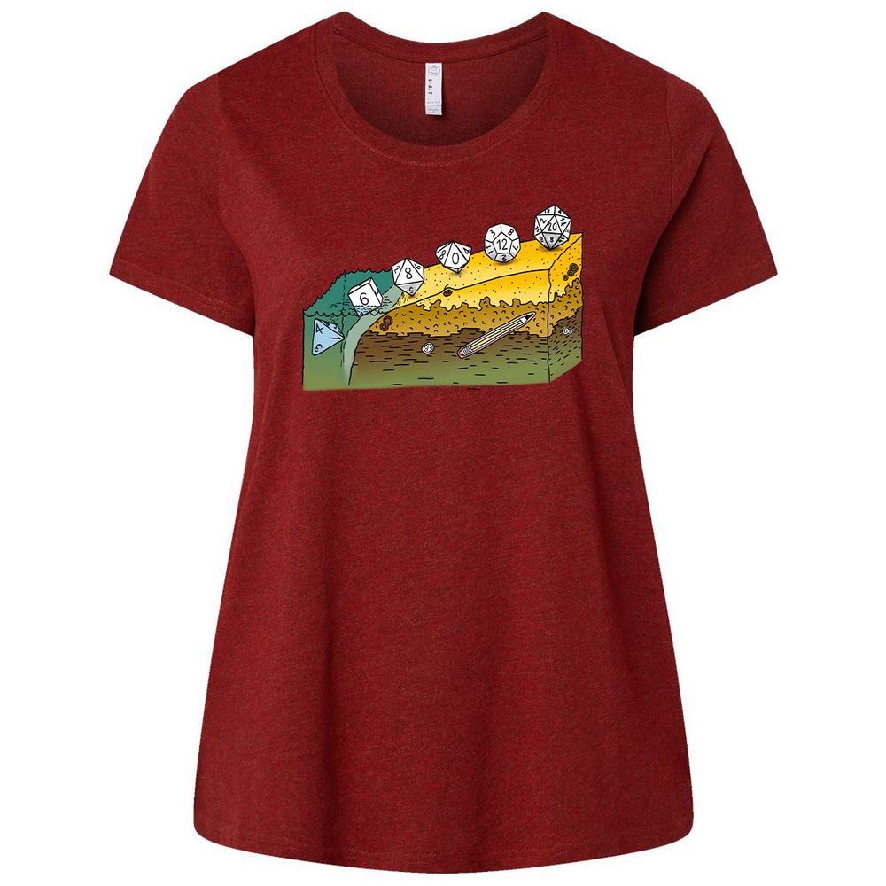 Ladies Curvy Jersey - FPTUV1JQ - Cardinal - 10