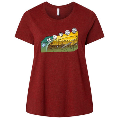 Ladies Curvy Jersey - FPTUV1JQ - Cardinal - 10