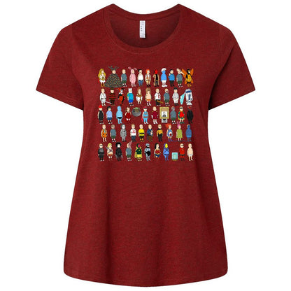 Ladies Curvy Jersey - JSDJCHQP - Cardinal - 10