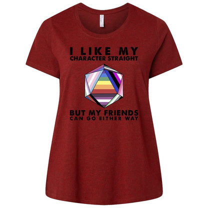 Ladies Curvy Jersey - 5SDBQJNY - Cardinal - 10