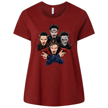 Ladies Curvy Jersey - 6HU8D554 - Cardinal - 10